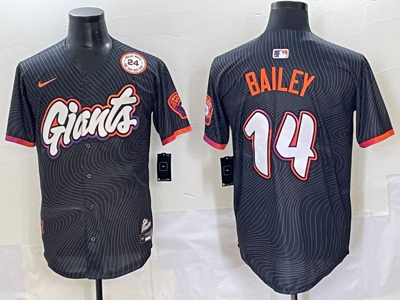 Men 2025 San Francisco Giants #14 Bailey Black Joint Name Nike MLB Jersey style 10
